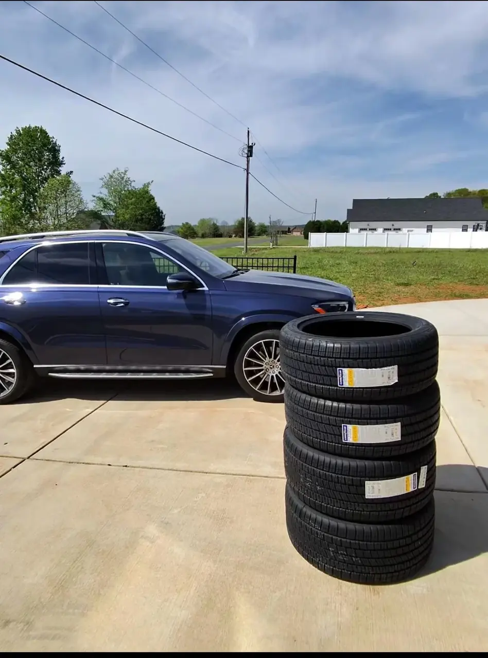New tires ready for installation